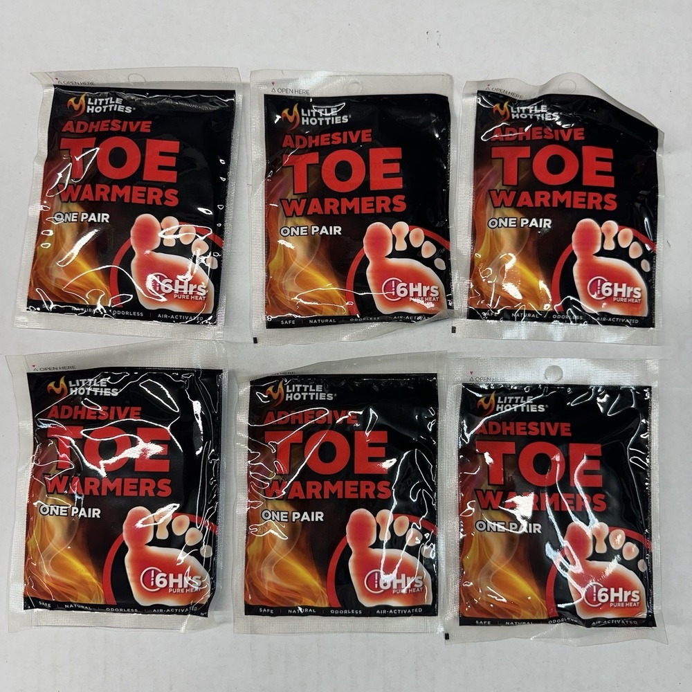 Little Hotties 6 Pair Adhesive‎ Toe  Warmer 6 Hour Pure Heat Air Activated
